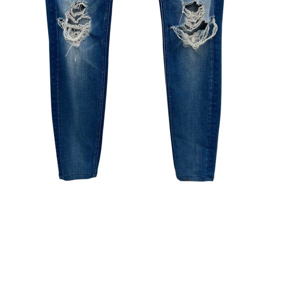 Ayr Skinny Jeans Distressed Denim Stretch Medium Wash Blue Size 25 x 30 - Picture 7 of 14